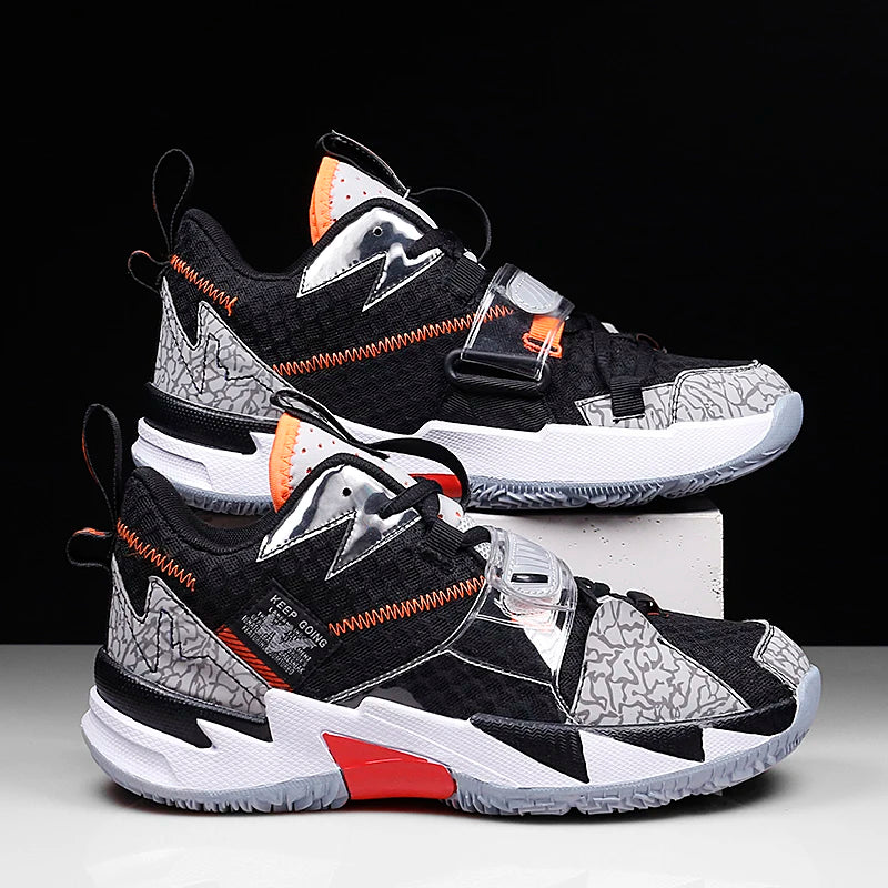 Men's High-Top Basketball Shoes – Comfortable, Soft, Lace-Up Sneakers with Cushioning, Breathable Design, and Non-Slip Sole – Ideal for Young Athletes